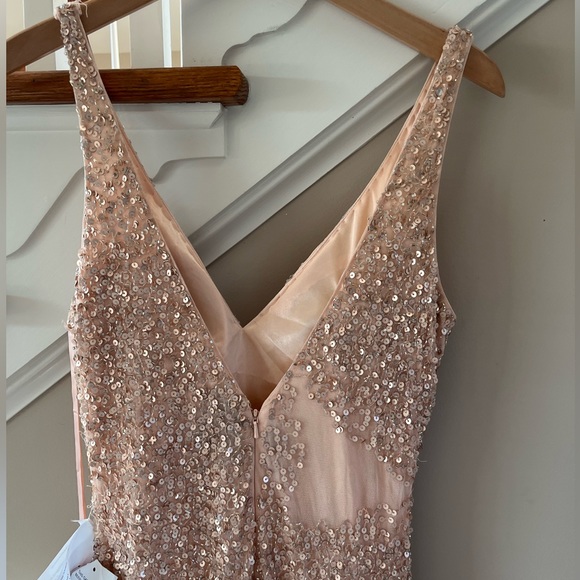 Mac Duggal Sequin High Slit Gown - Picture 10 of 16